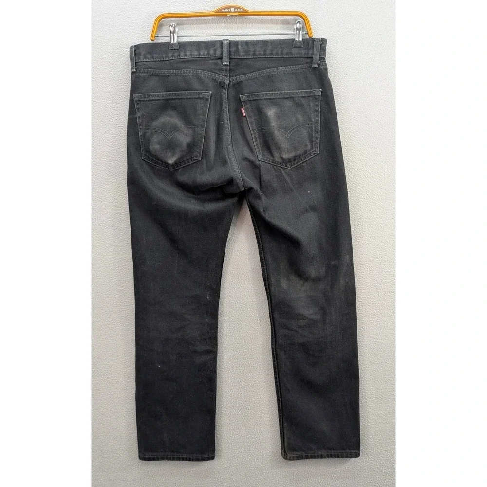 Levi's 501 Original Fit Denim Jeans Men's 33x30 Black Button‎ Fly Straight Leg